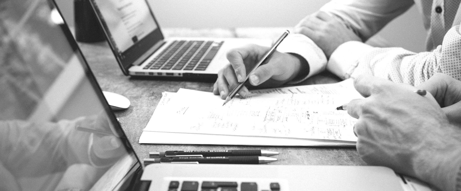 Consulting workshop with strategy notes